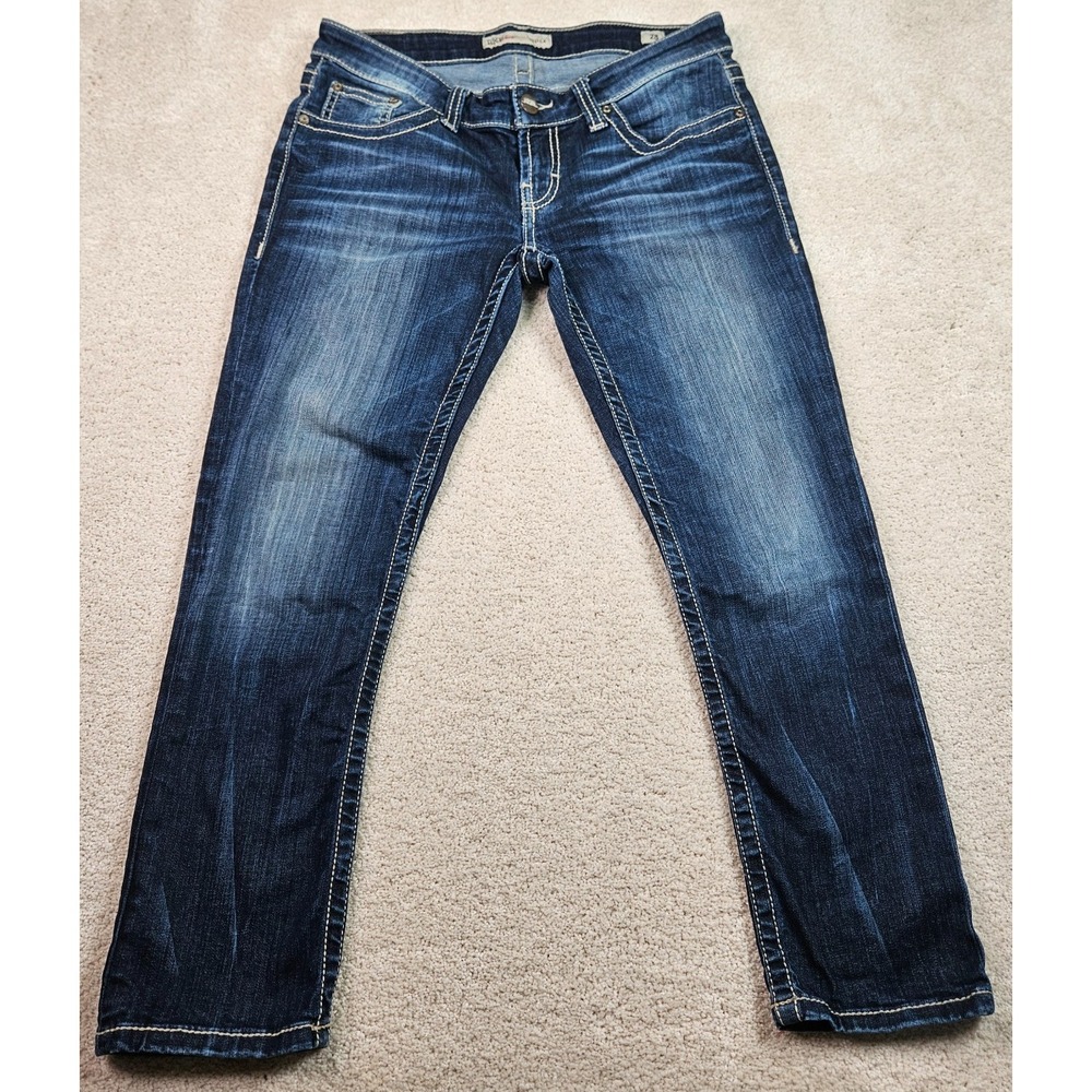 BKE Stella Womens 28 Bootcut Jeans Y2K McBling Western Cowgirl Buckle Era